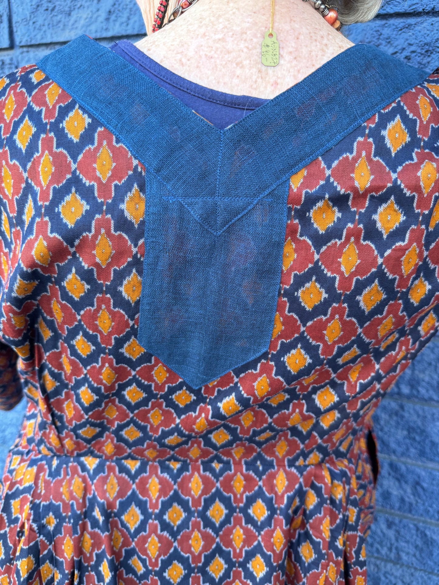 INDIGO IKAT THAT DRESS