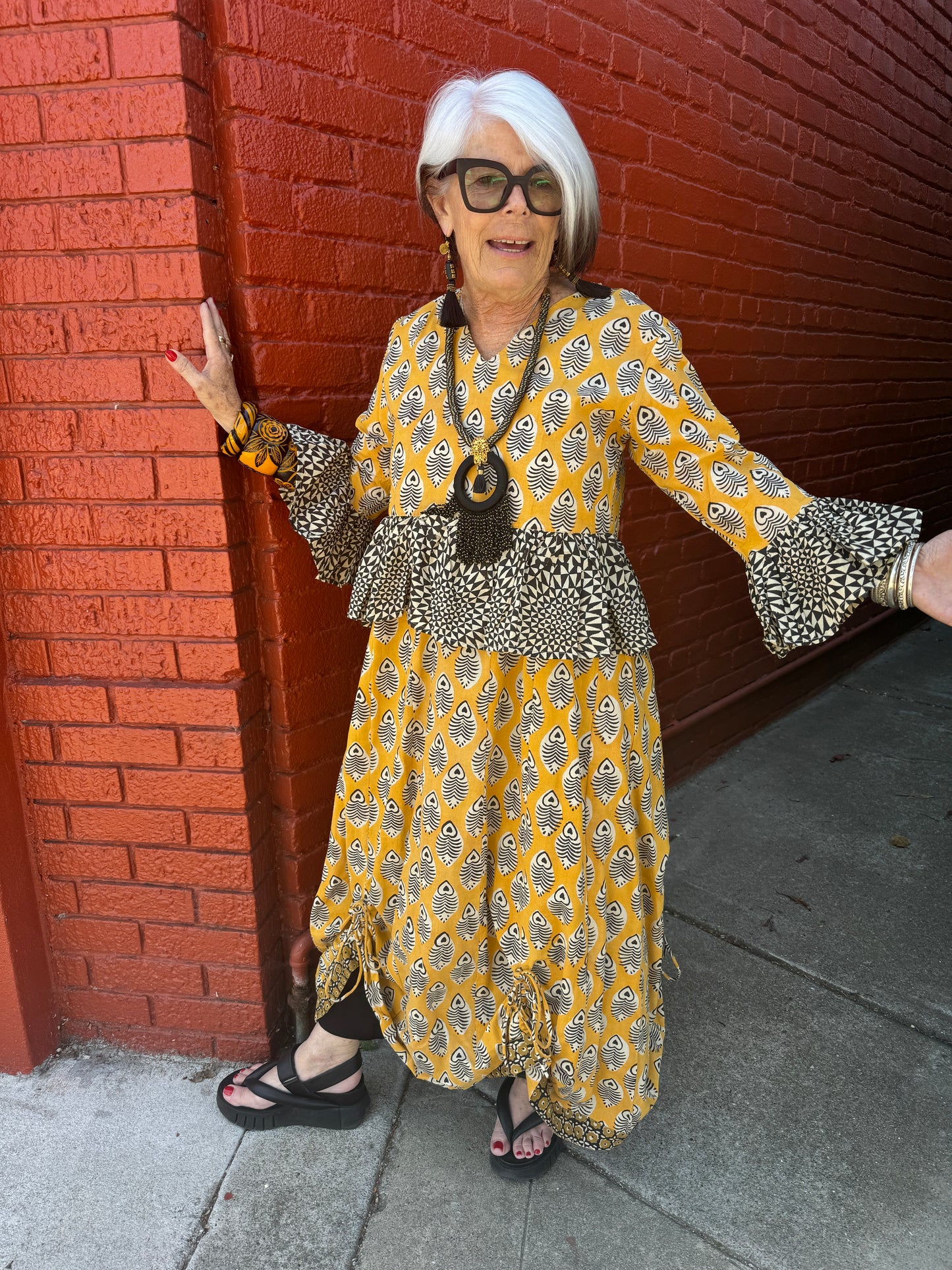 TUNISIAN HEART RUFFLE TOP