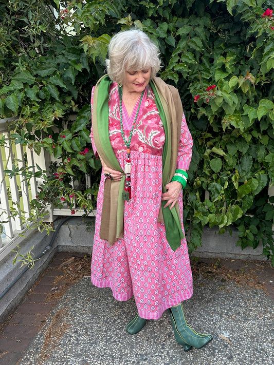 WILD ANEMONE FOLKLORE TUNIC DRESS