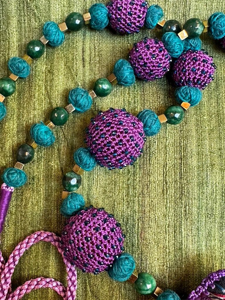 TEAL & PLUM PILLOW TALK NECKLACE