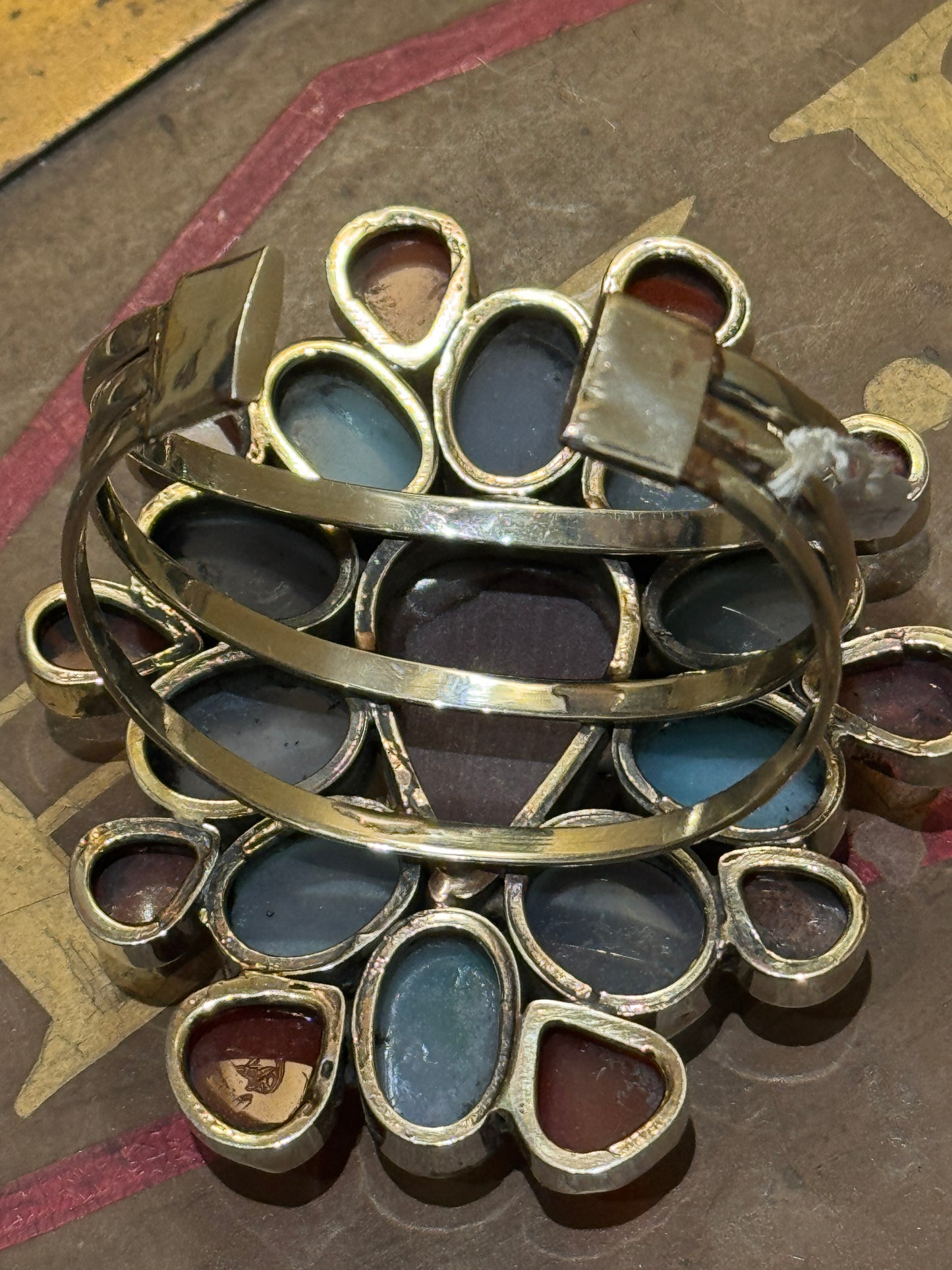 MAMMOTH GEMSTONE MOSAIC CUFFS
