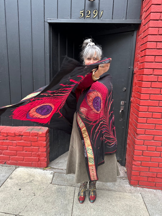 PEACOCK BLING SHAWL
