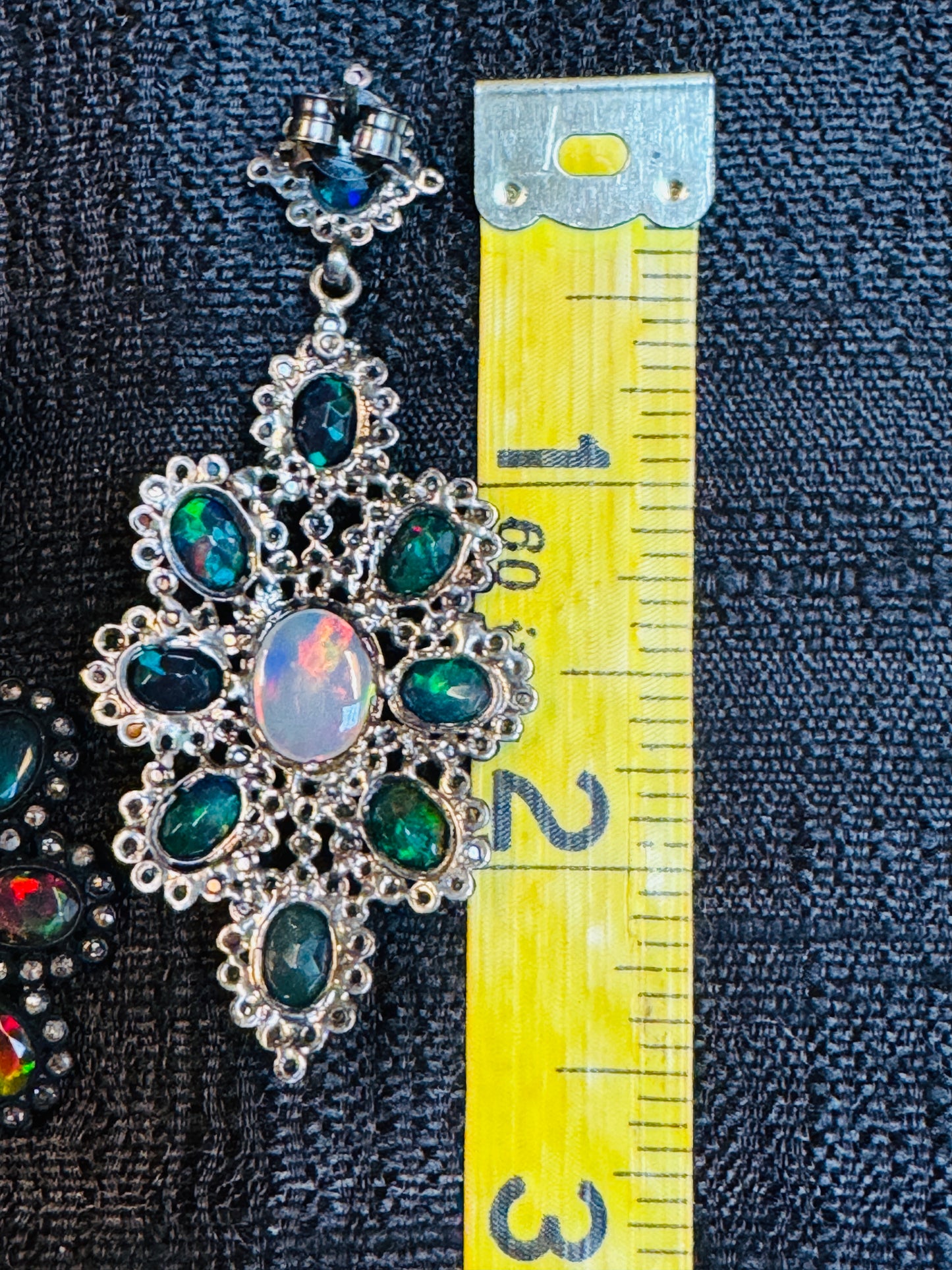 EXQUISITE OPAL & DIAMOND EARRINGS