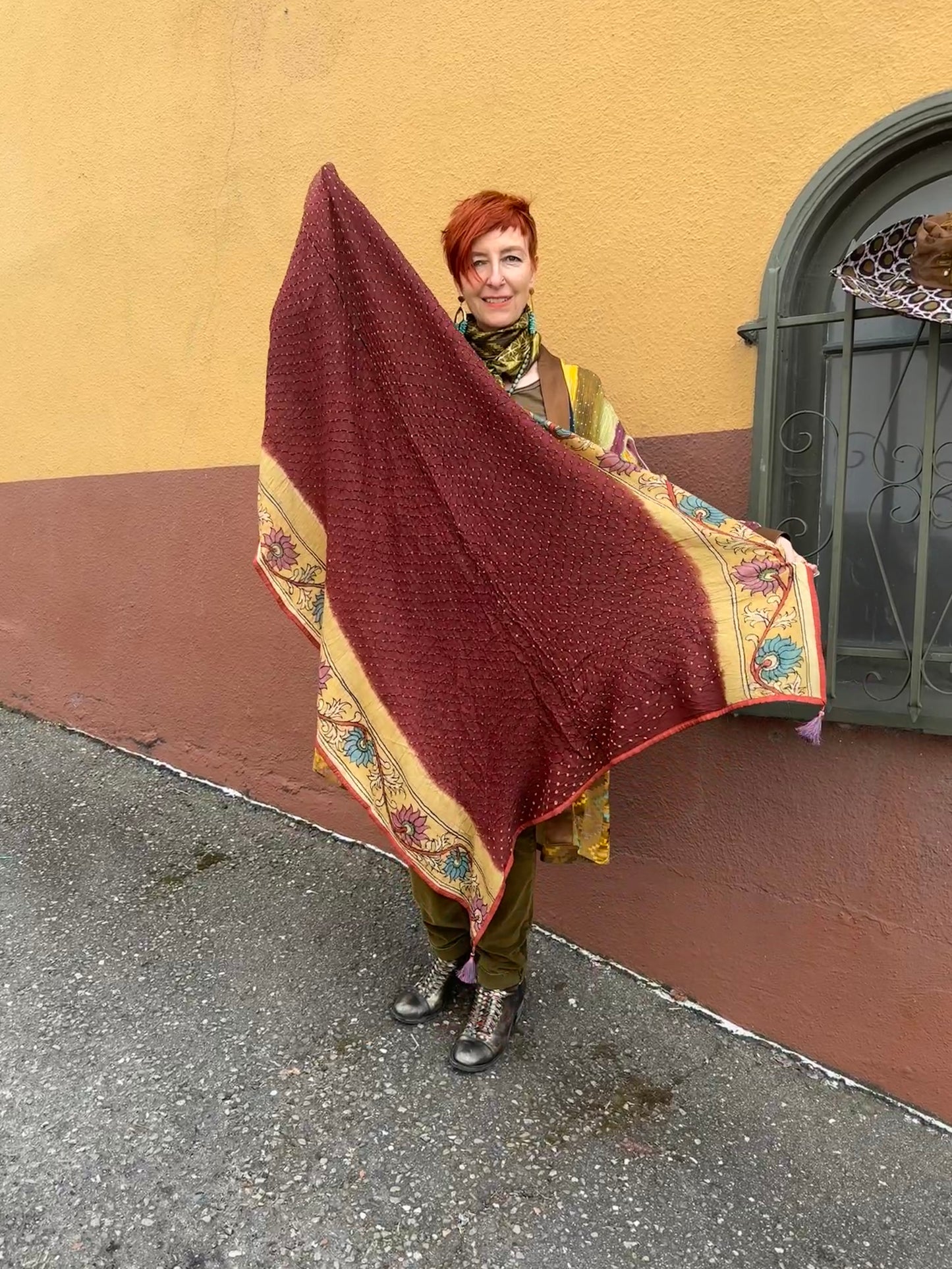 KALAMKARI TASSEL WRAPS: SCARVES & SHAWLS