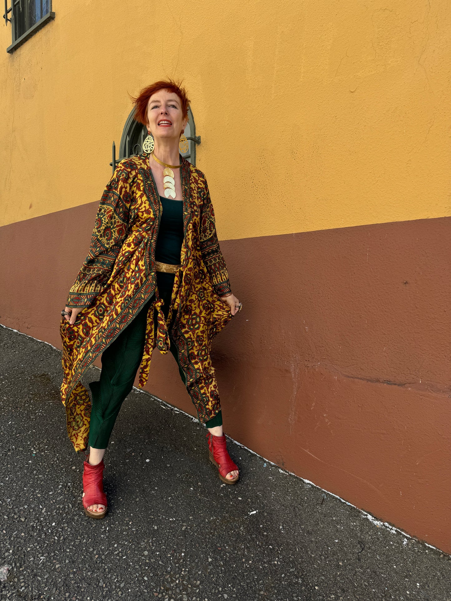 TUSCAN SPICE WRAP MAXI DRESS