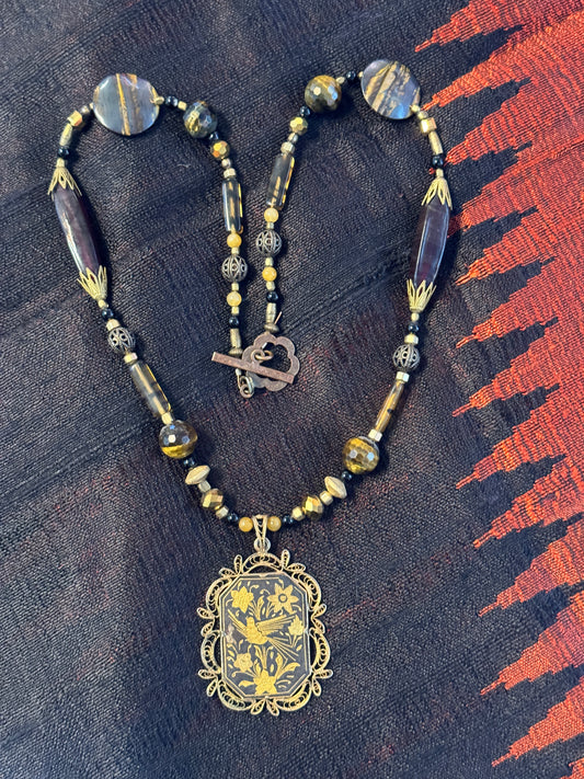 VINTAGE DAMASCENE PENDANT