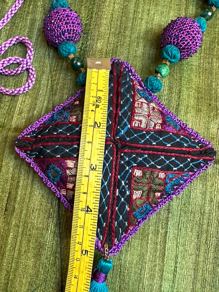 TEAL & PLUM PILLOW TALK NECKLACE