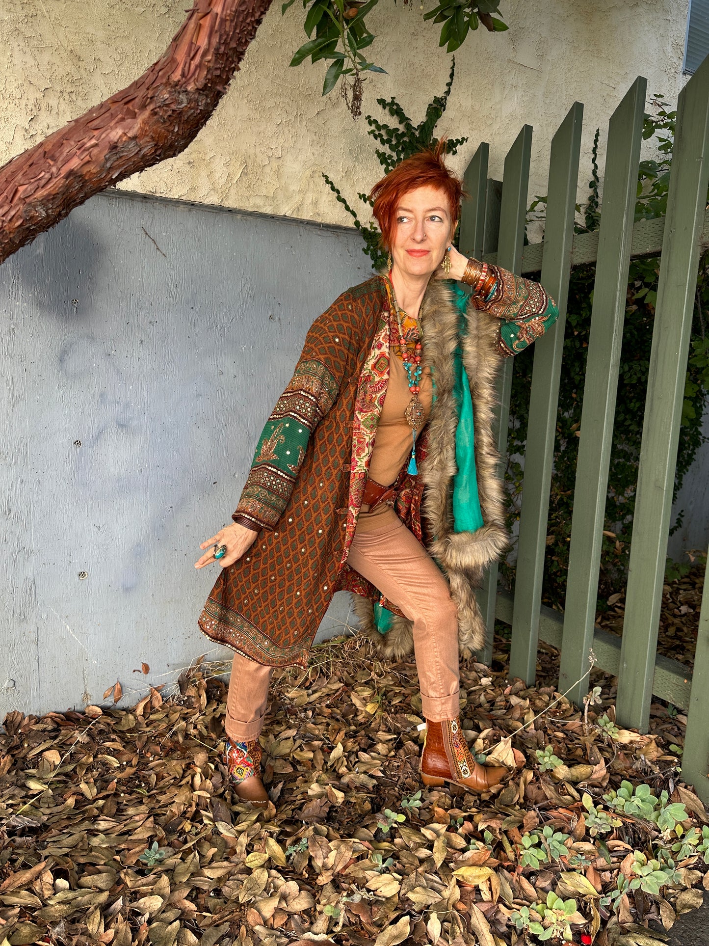 AUTUMN HARVEST REVERSIBLE SARI DUSTER