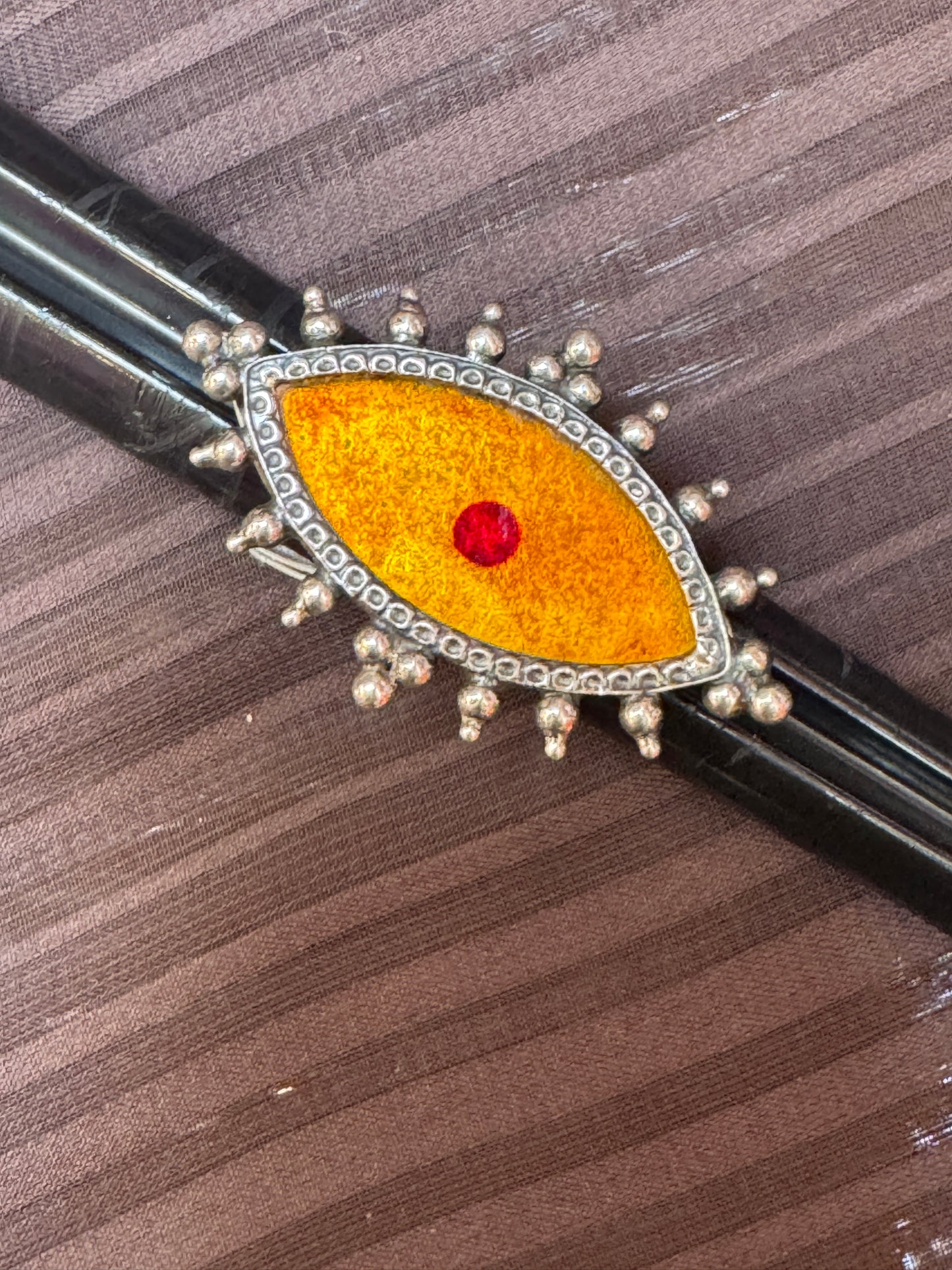 EYE RING STUD FRAME COLOR FOIL GLASS 925