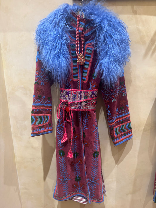 DAISY CHAIN COTTON VELVET COAT