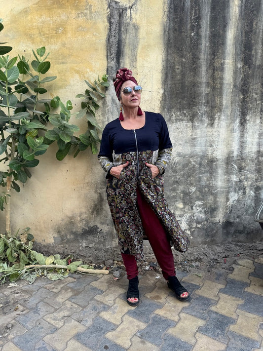 BLACKBIRD ZIP DUSTER DRESS