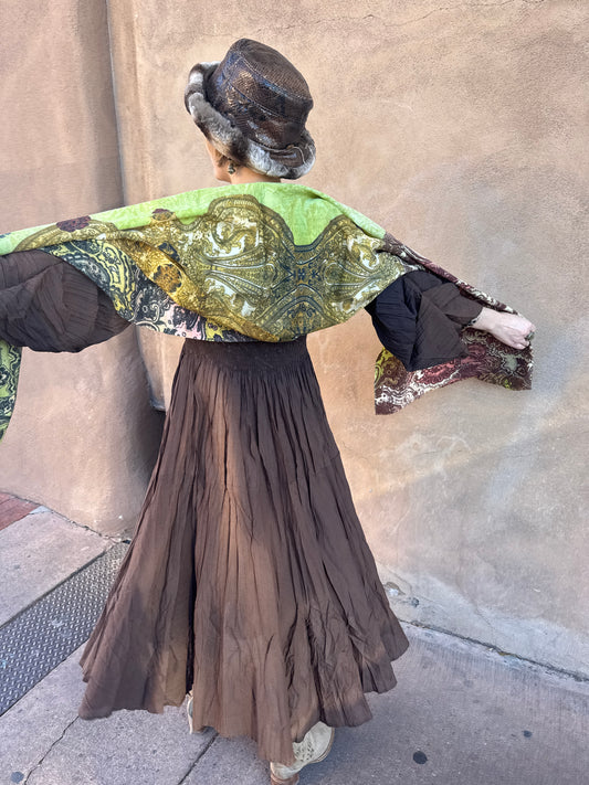 PISTACHIO PAISLEY PRINT PASHMINA