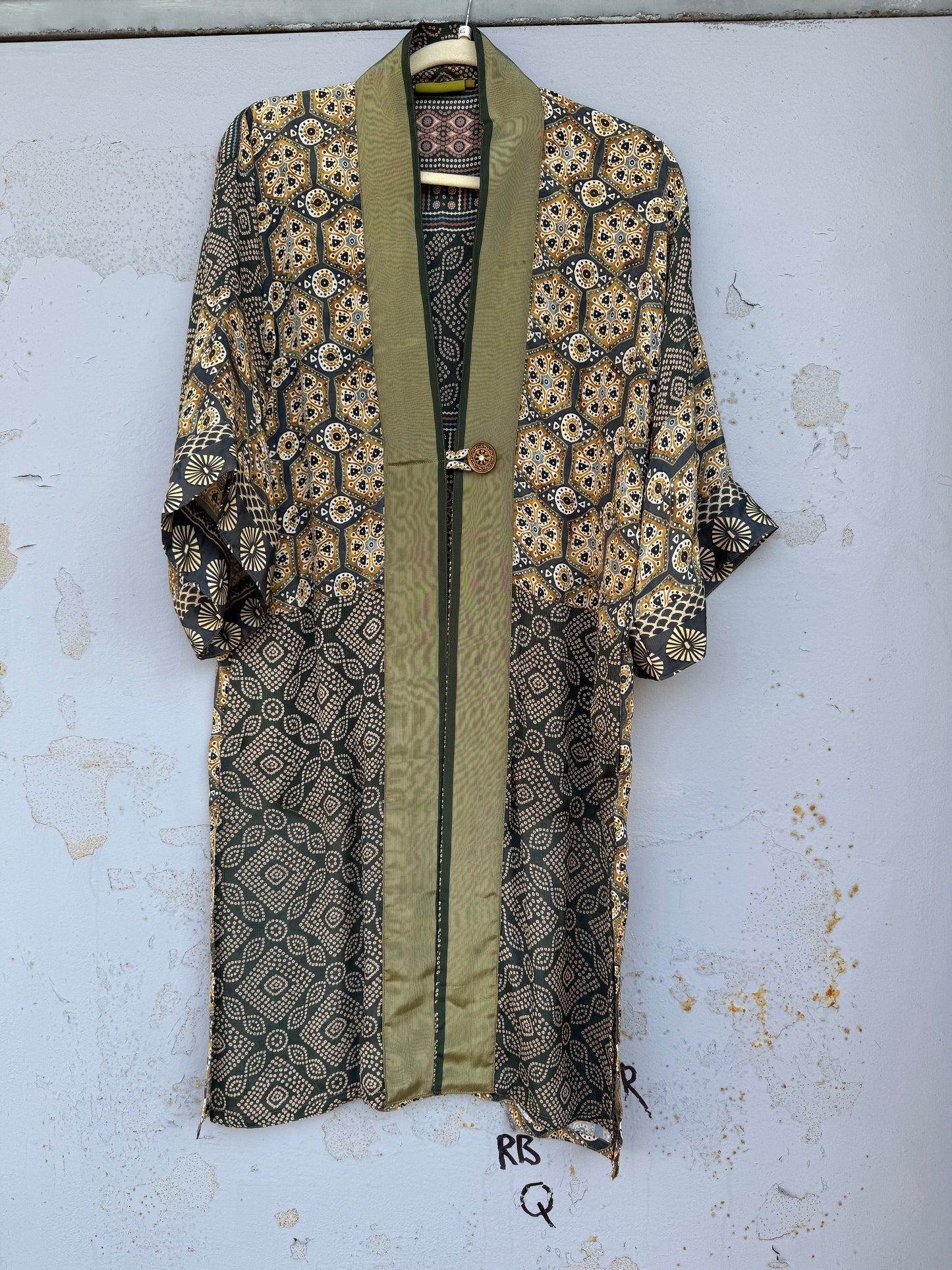 TEAL TILE KIMONOS LONG