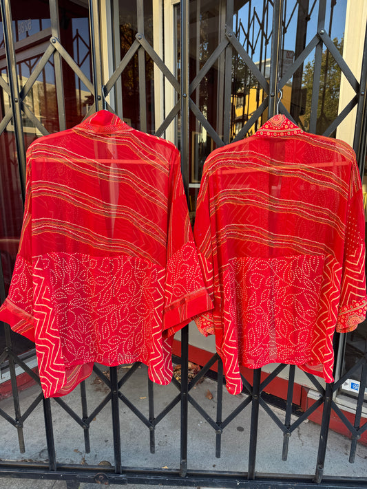 HIBISCUS HUZZAH KIMONOS - SHORT AND LONG