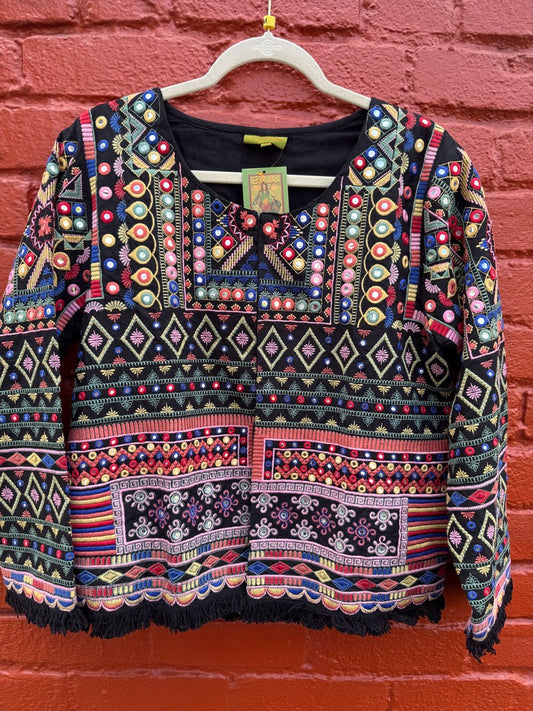 CHOCK-A-BLOCK SWEATER JACKET