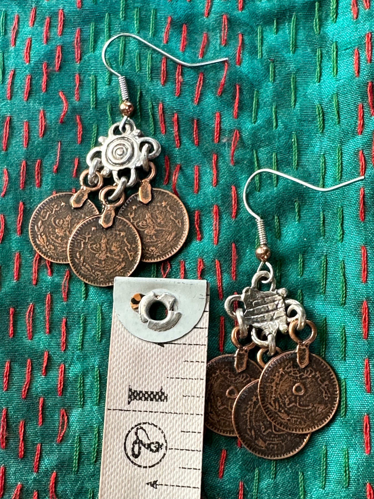 COPPER COIN EARRINGS