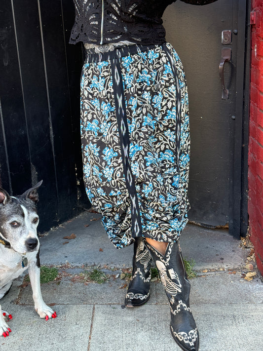 SONIA SKIRT BLACK FLORAL