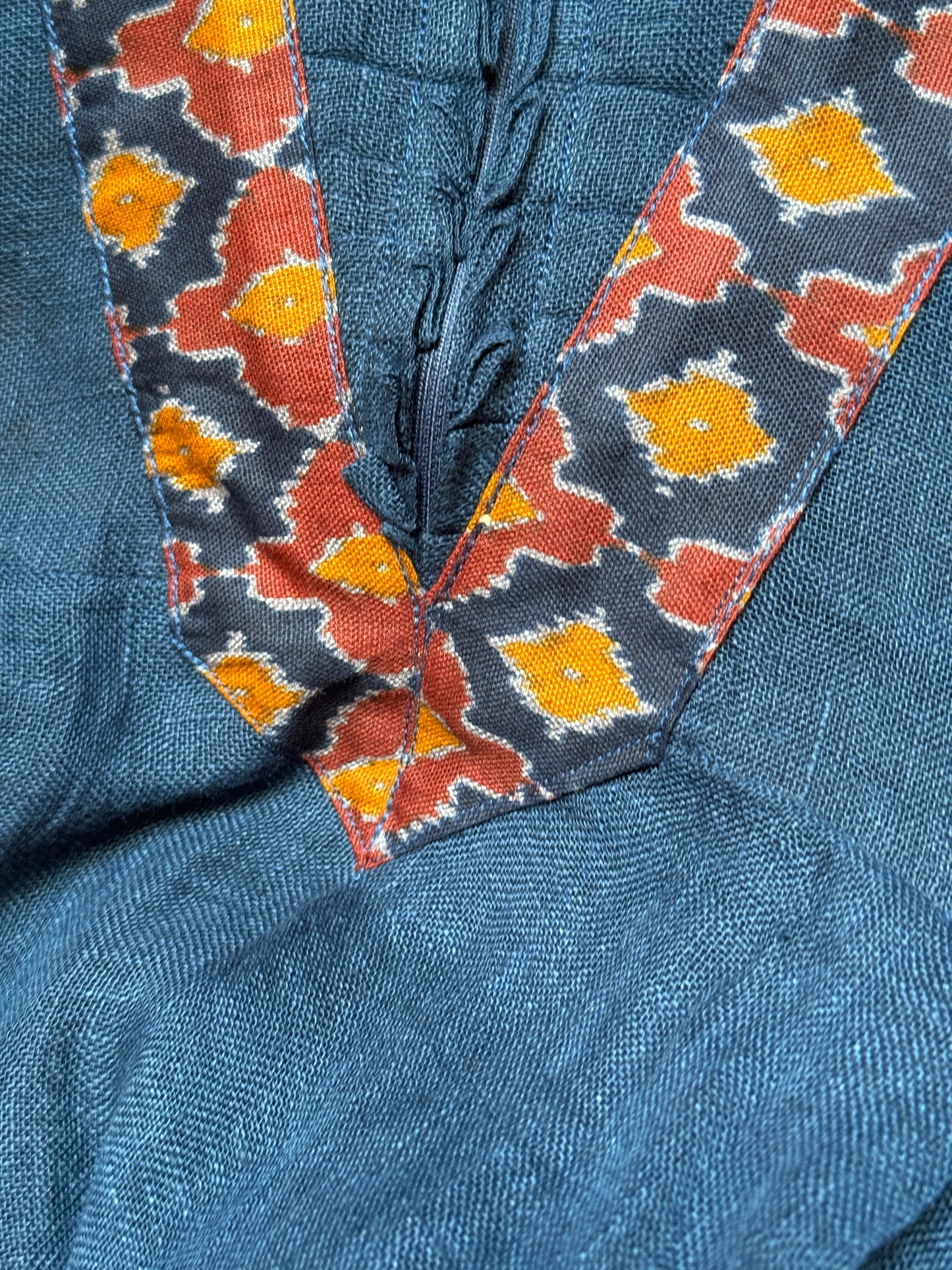 INDIGO IKAT THAT DRESS