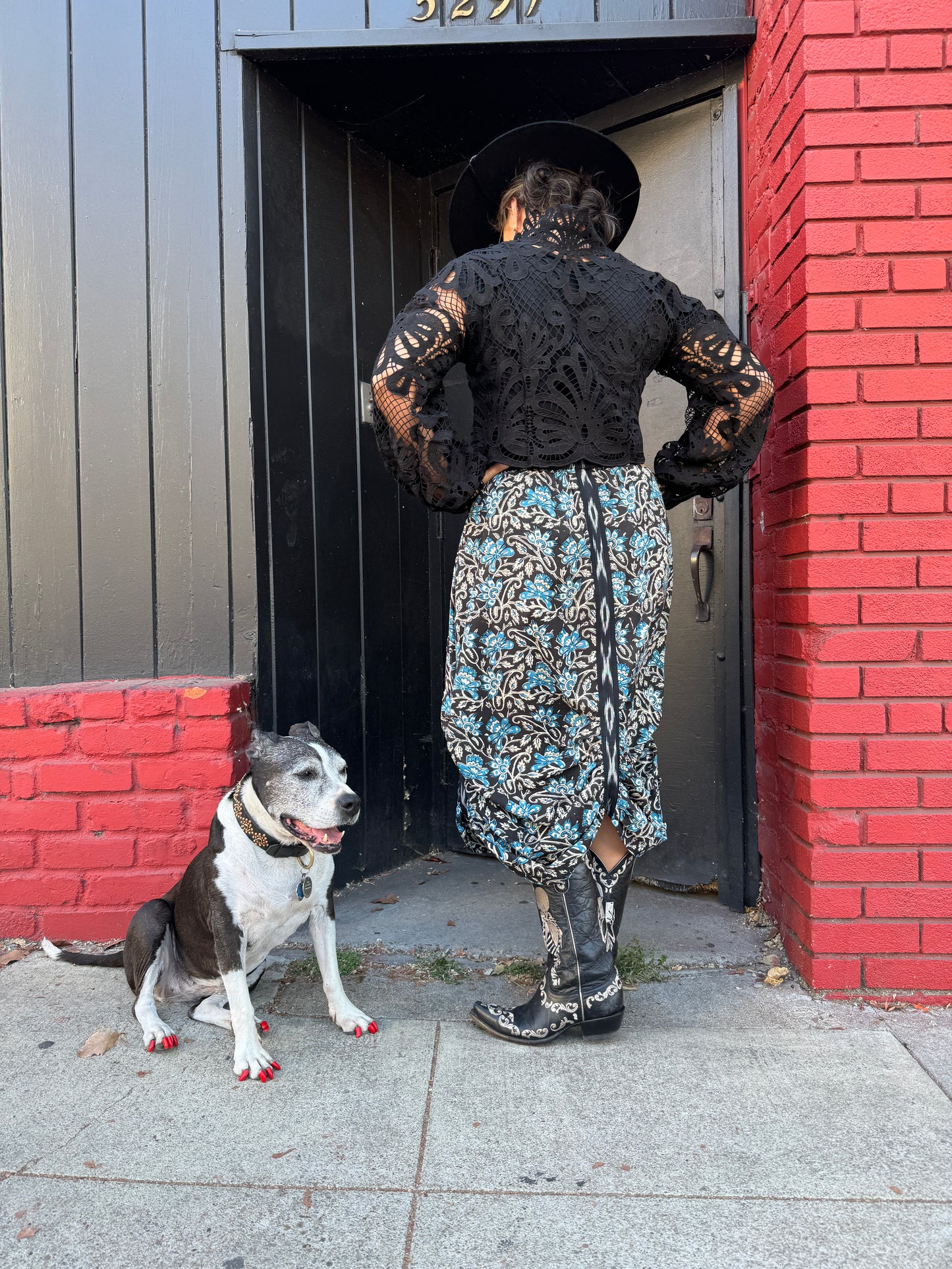 SONIA SKIRT BLACK FLORAL
