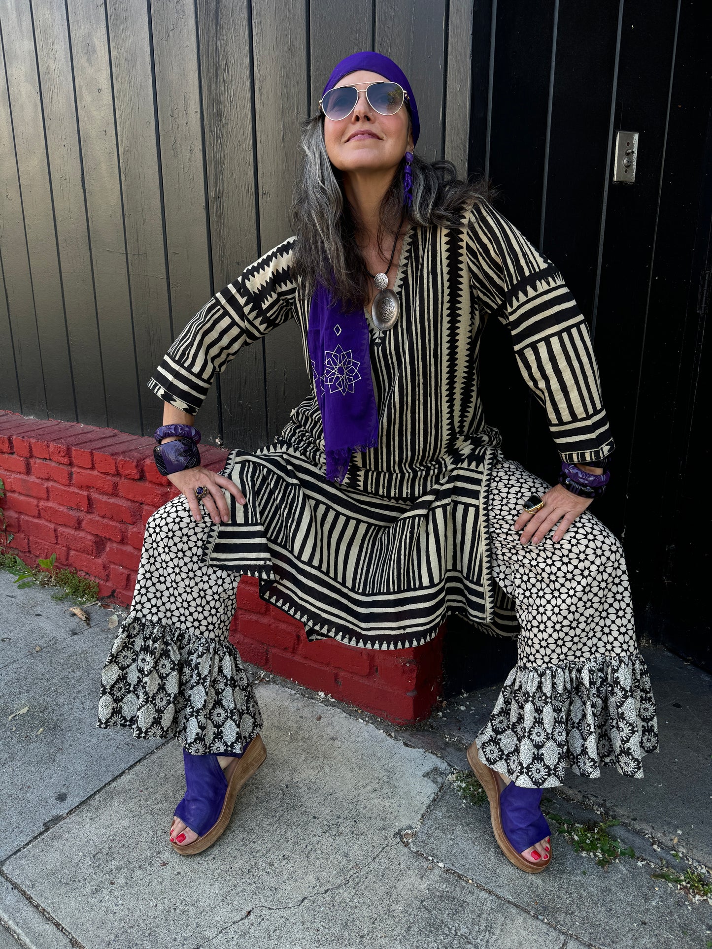 B&W MARRAKESH RUFFLE PANTS