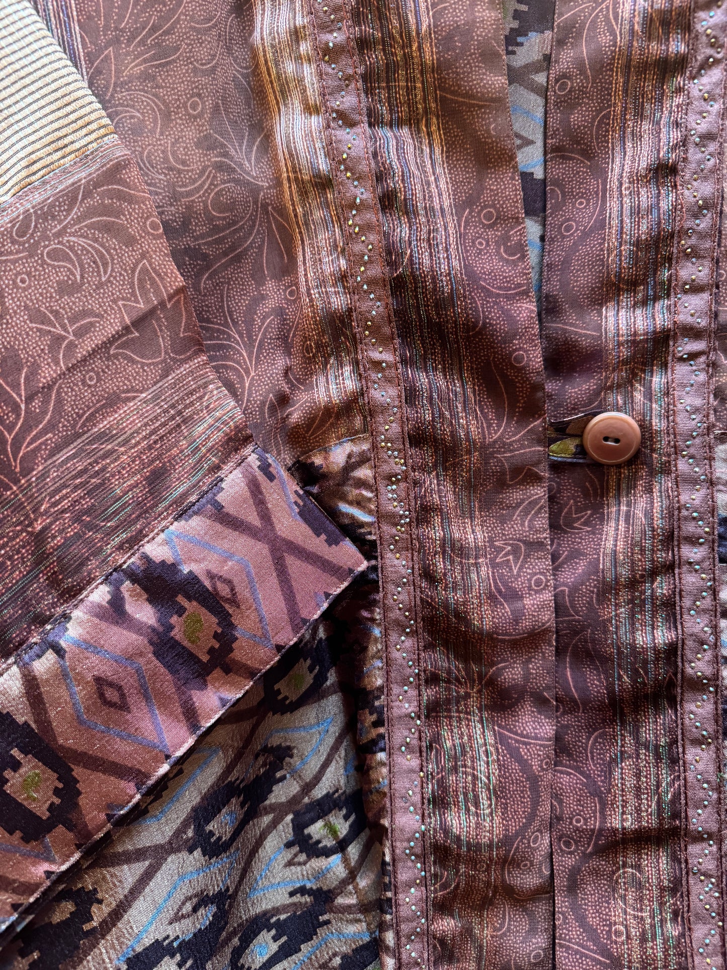 COPPER IKAT SHORT KIMONOS