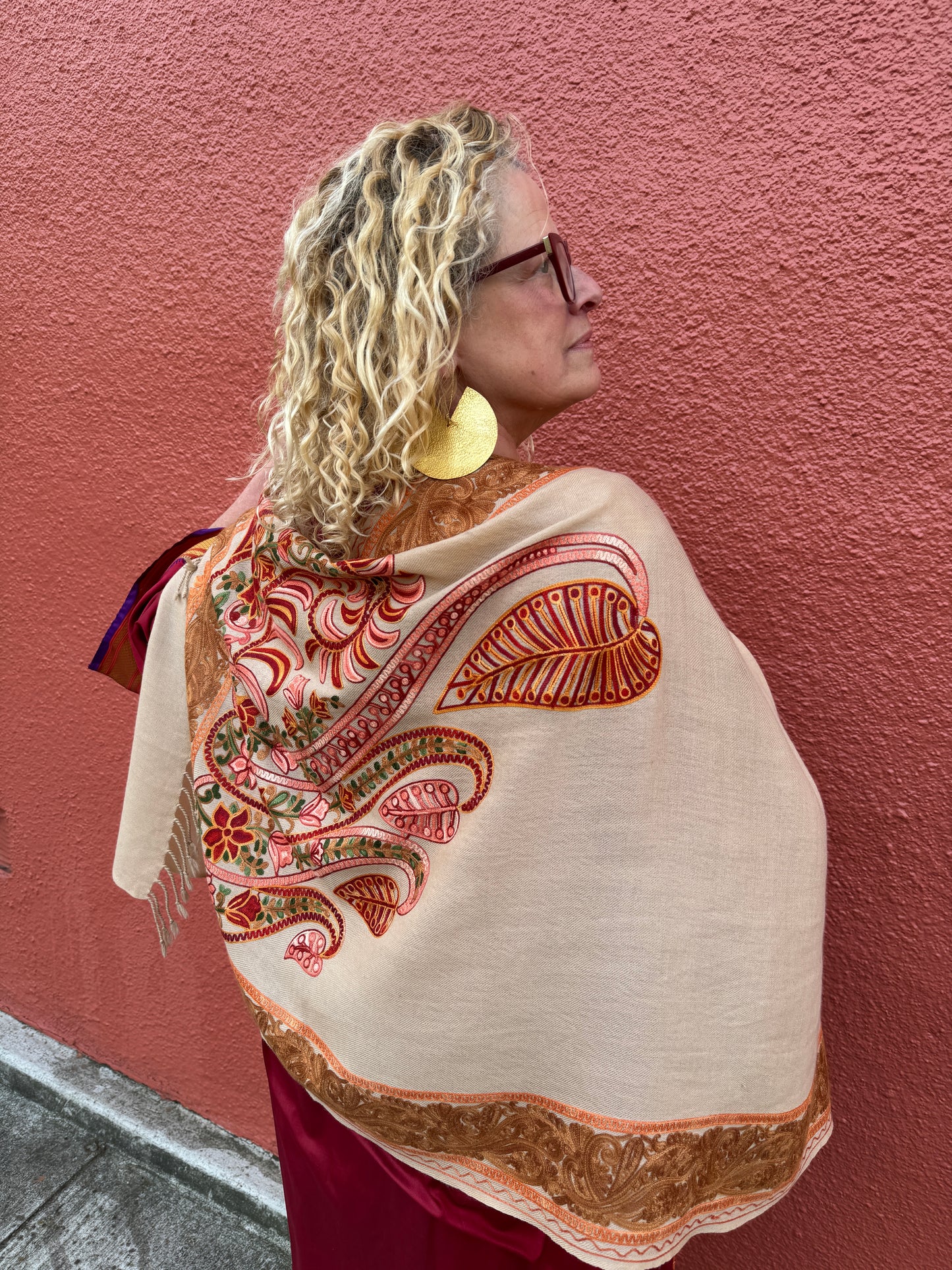 GOLDEN SPRING PAISLEY SHAWL