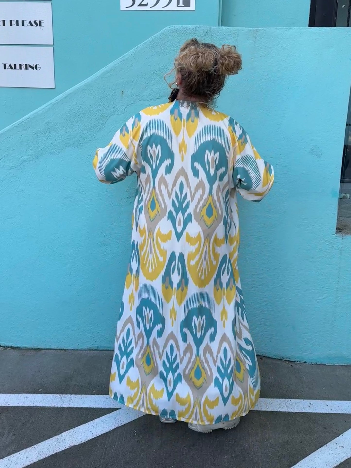 SUN KISSED AQUA IKAT DUSTER