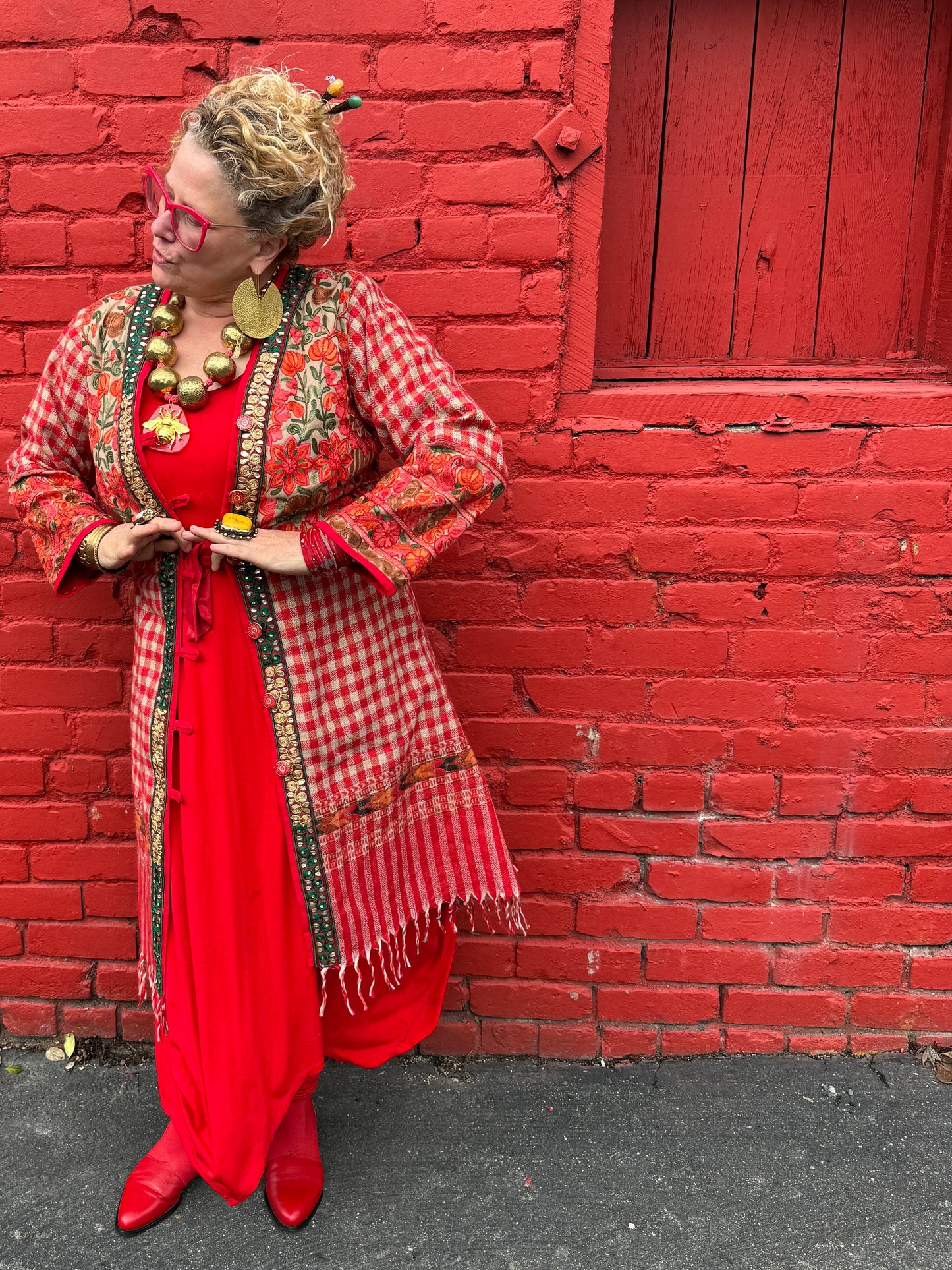 GARDEN PICNIC EMBROIDERED COAT