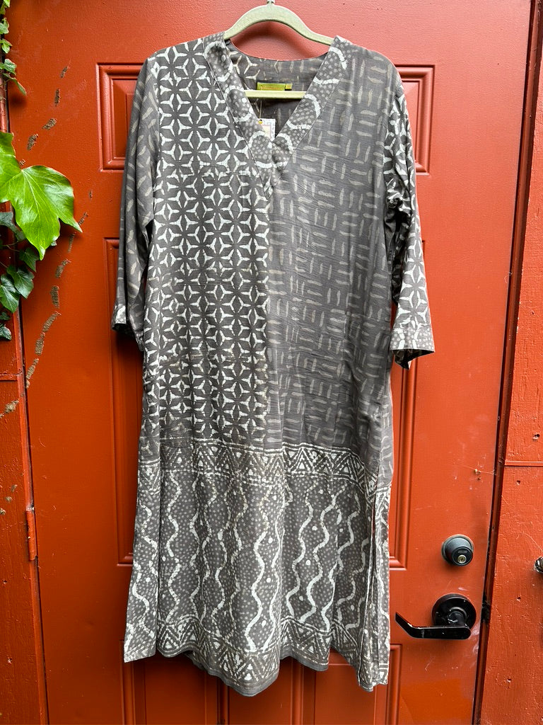 SOFT GREY MAXI KURTI