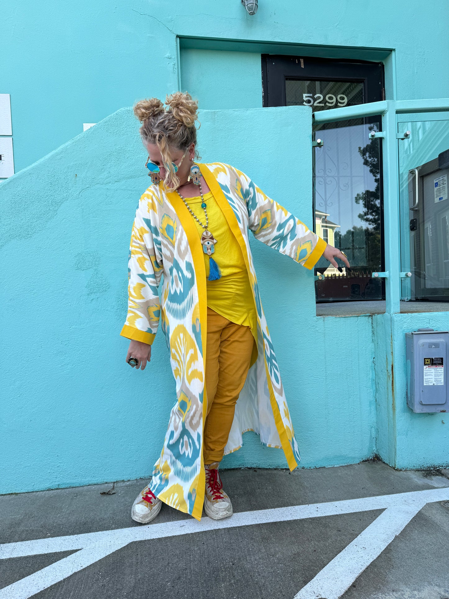 SUN KISSED AQUA IKAT DUSTER