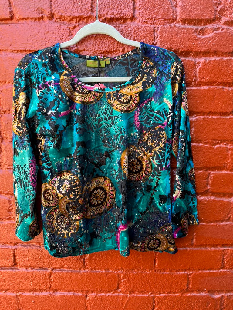 VELVET BURNOUT STRETCH TEE