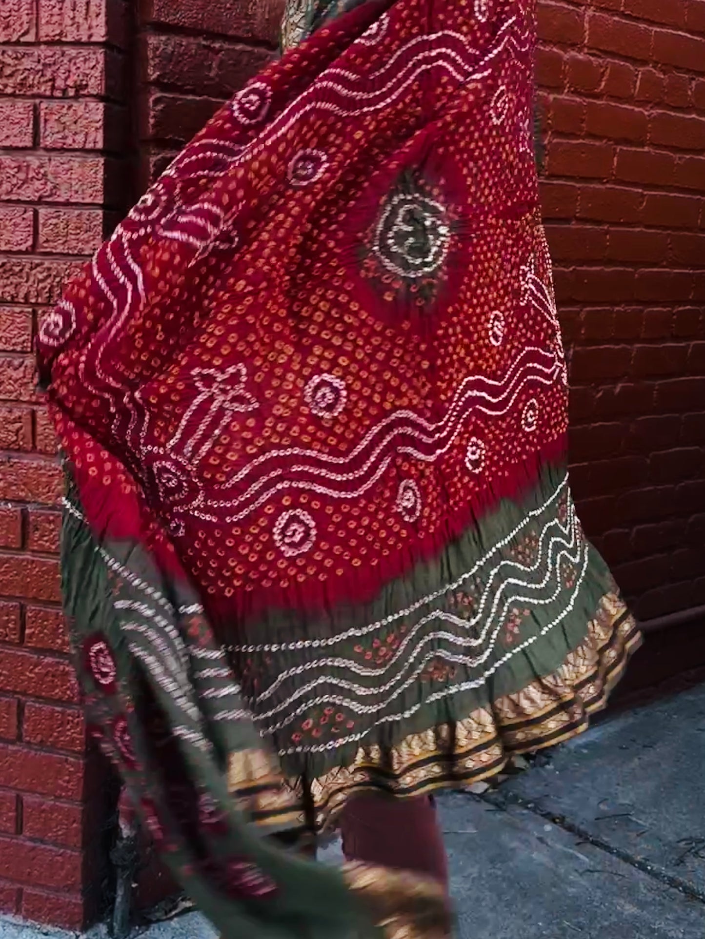 COTTON BANDHANI SHAWLS AUTUMN PALETTE