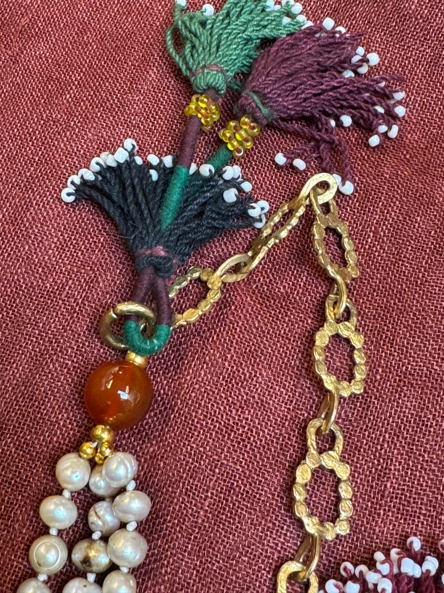 SAUDI SAND PEARL AGATE SLAB NECKPIECE