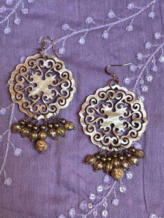 PEARLESCENT CHANDELIER EARRINGS