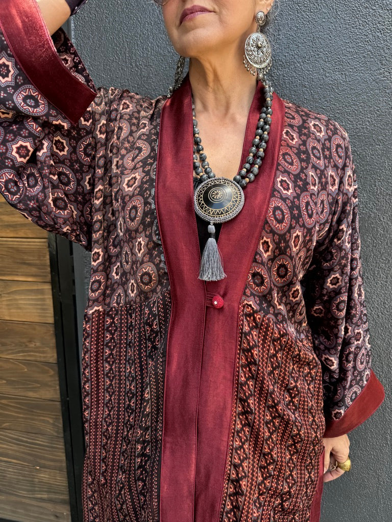 GANDOLF THE GREY KUTCHI TRIBAL BUTTON NECKLACE