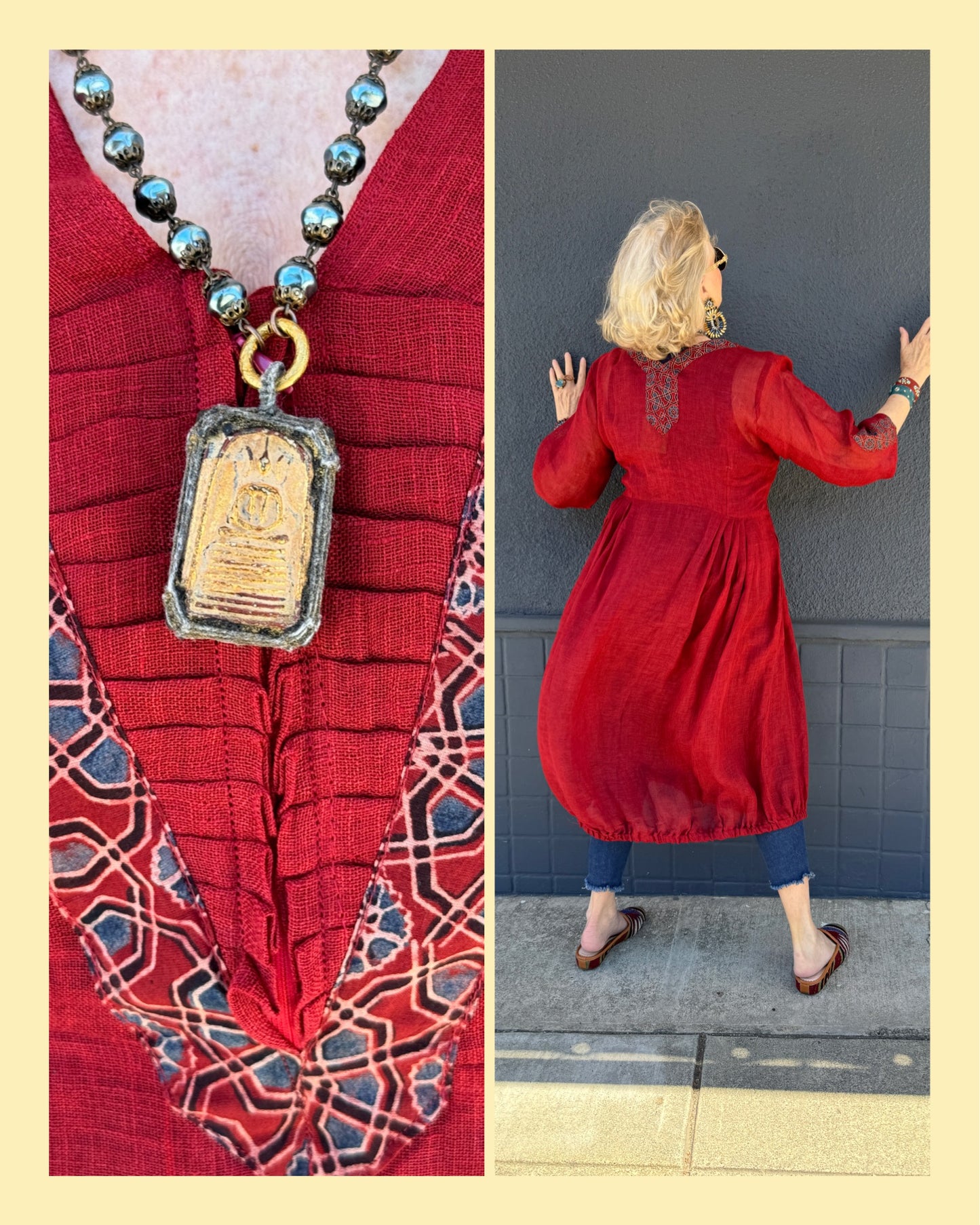 THAT DRESS RED LINEN