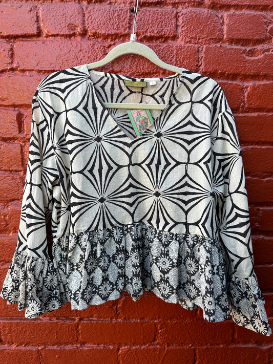 RUFFLE TOP MARRAKESH