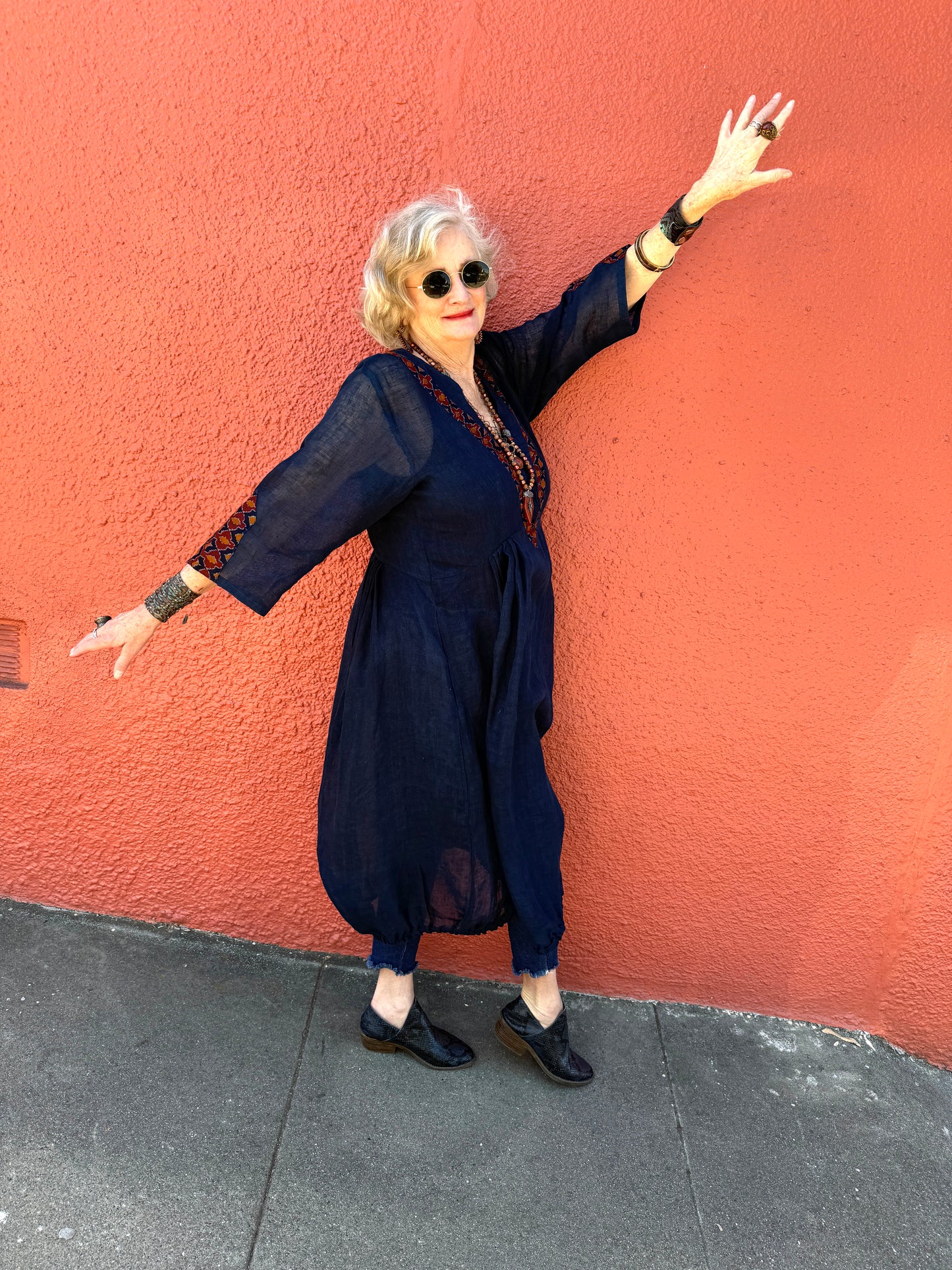 INDIGO IKAT THAT DRESS
