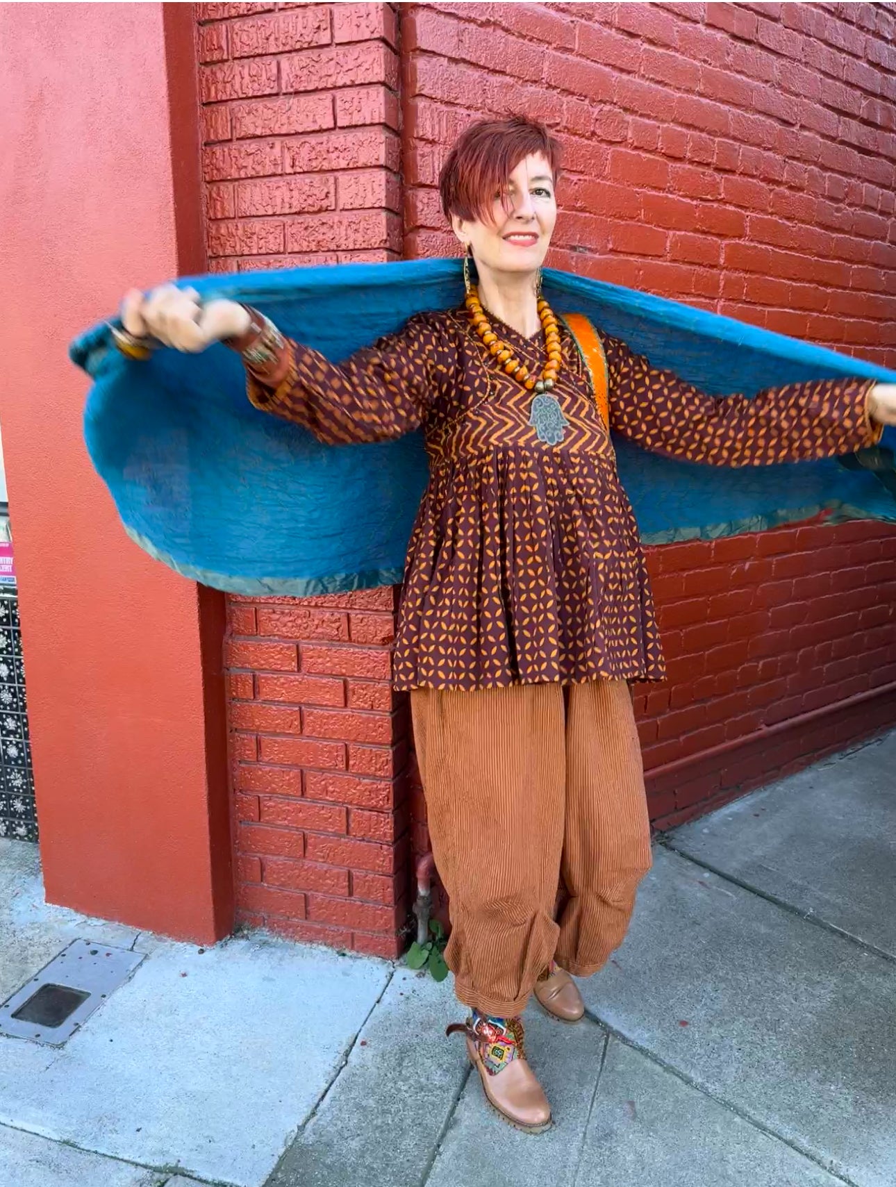 PERSIAN BLUE WRAP SHAWL