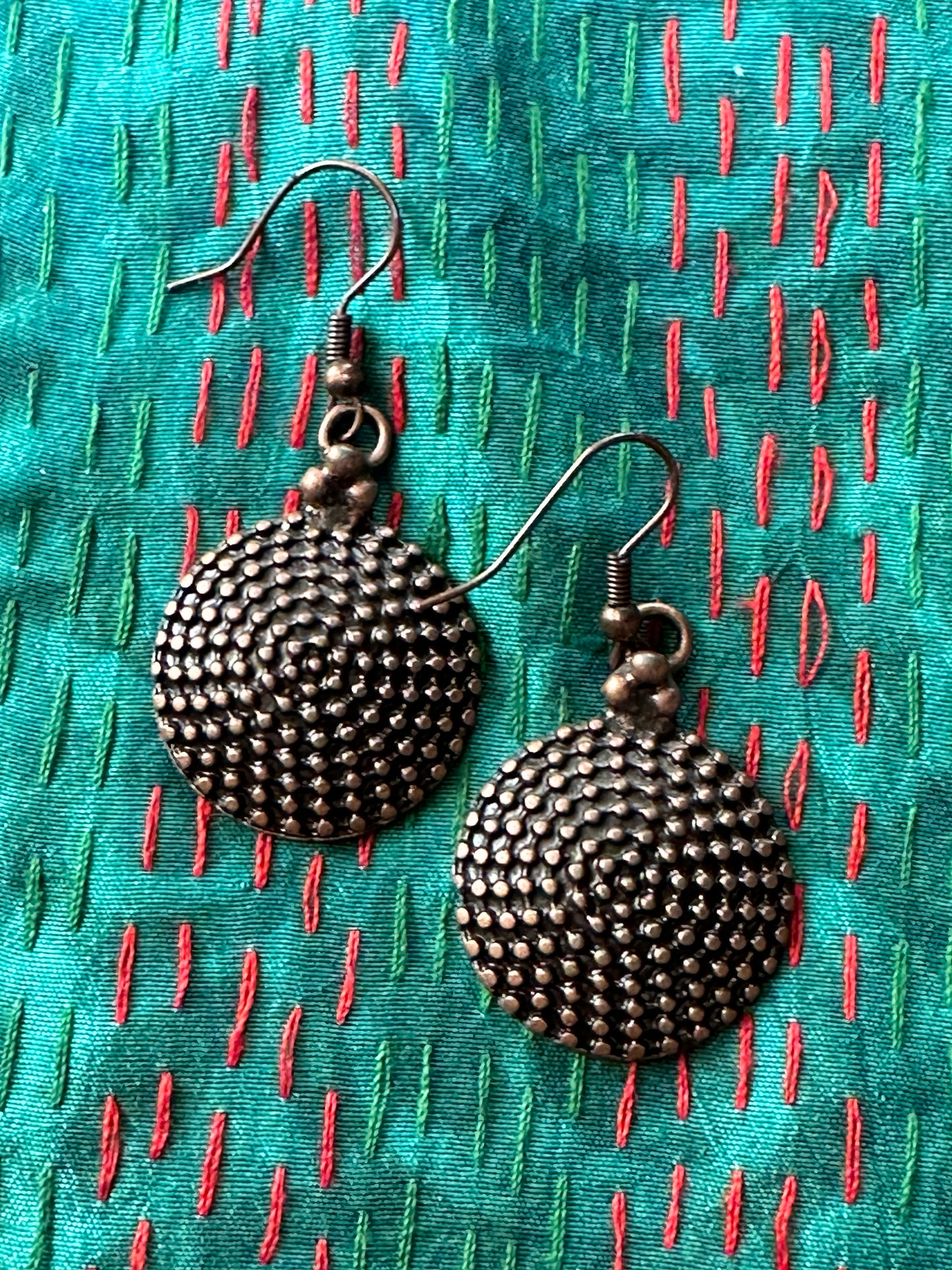 COPPER COIN EARRINGS