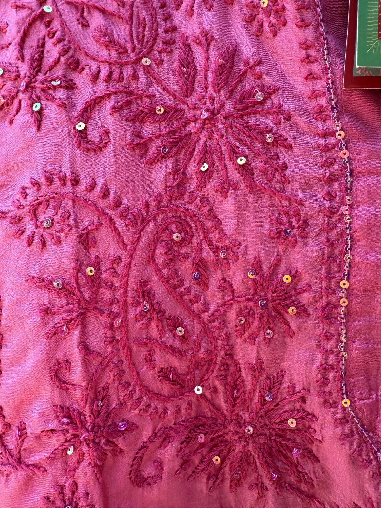PINK AND ROLL SILK KURTI