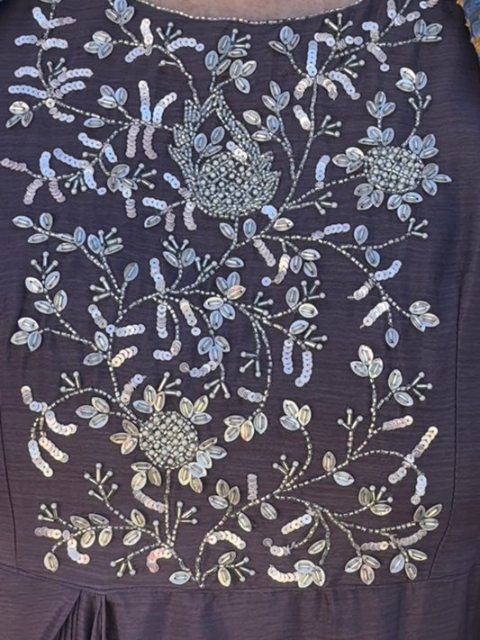 JEWELED PURPLE PLUM WEDDING DRESS