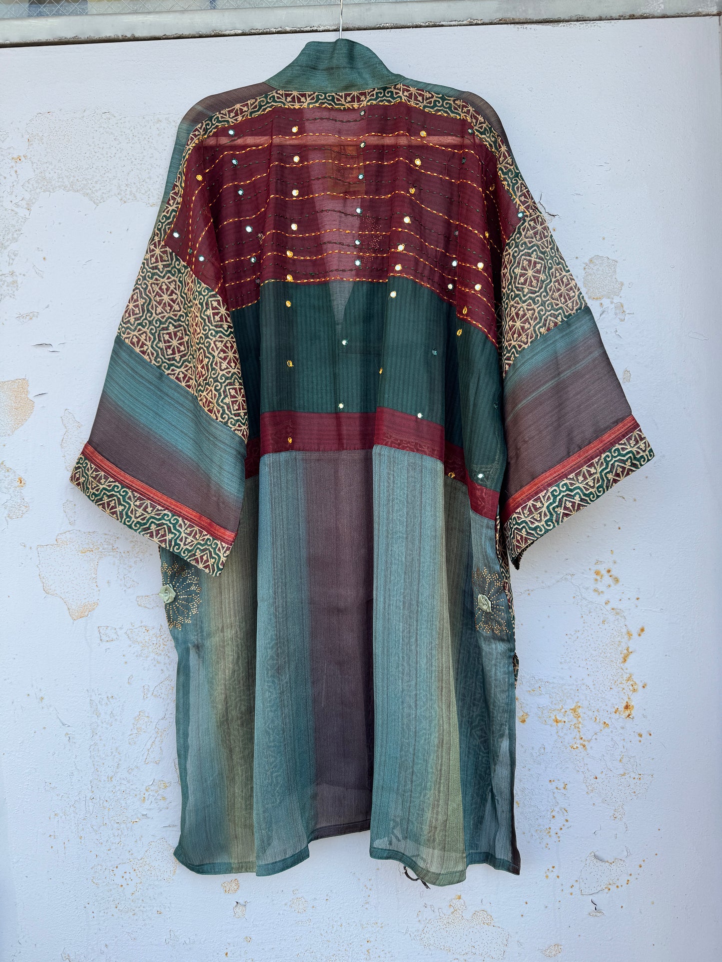 TEAL TILE KIMONOS LONG