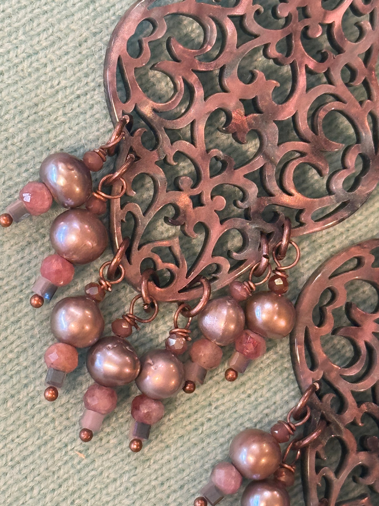 PEARLESCENT CHANDELIER EARRINGS