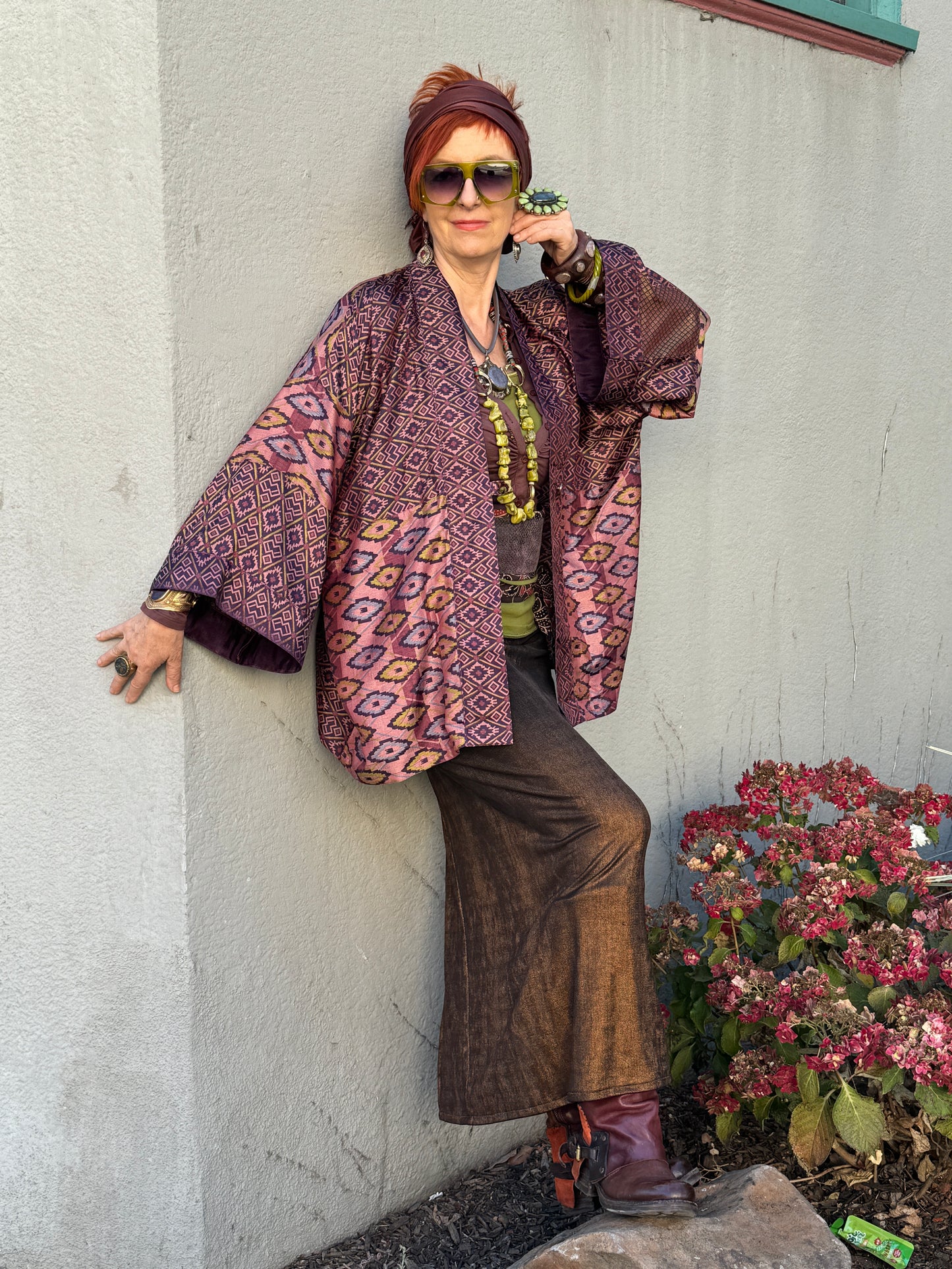 COPPER IKAT SHORT KIMONOS