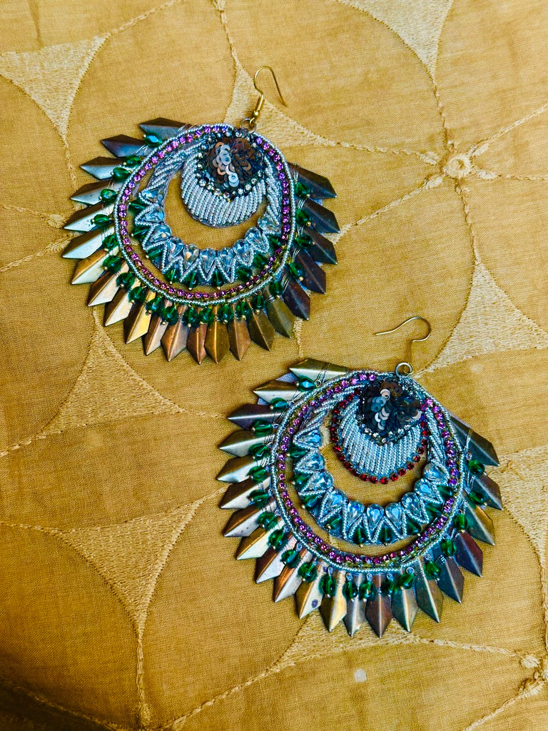 ORNATE SOLAR FLAIR EARRINGS
