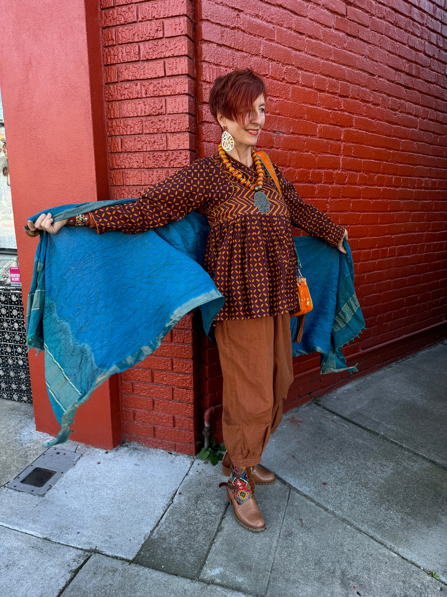 PERSIAN BLUE WRAP SHAWL