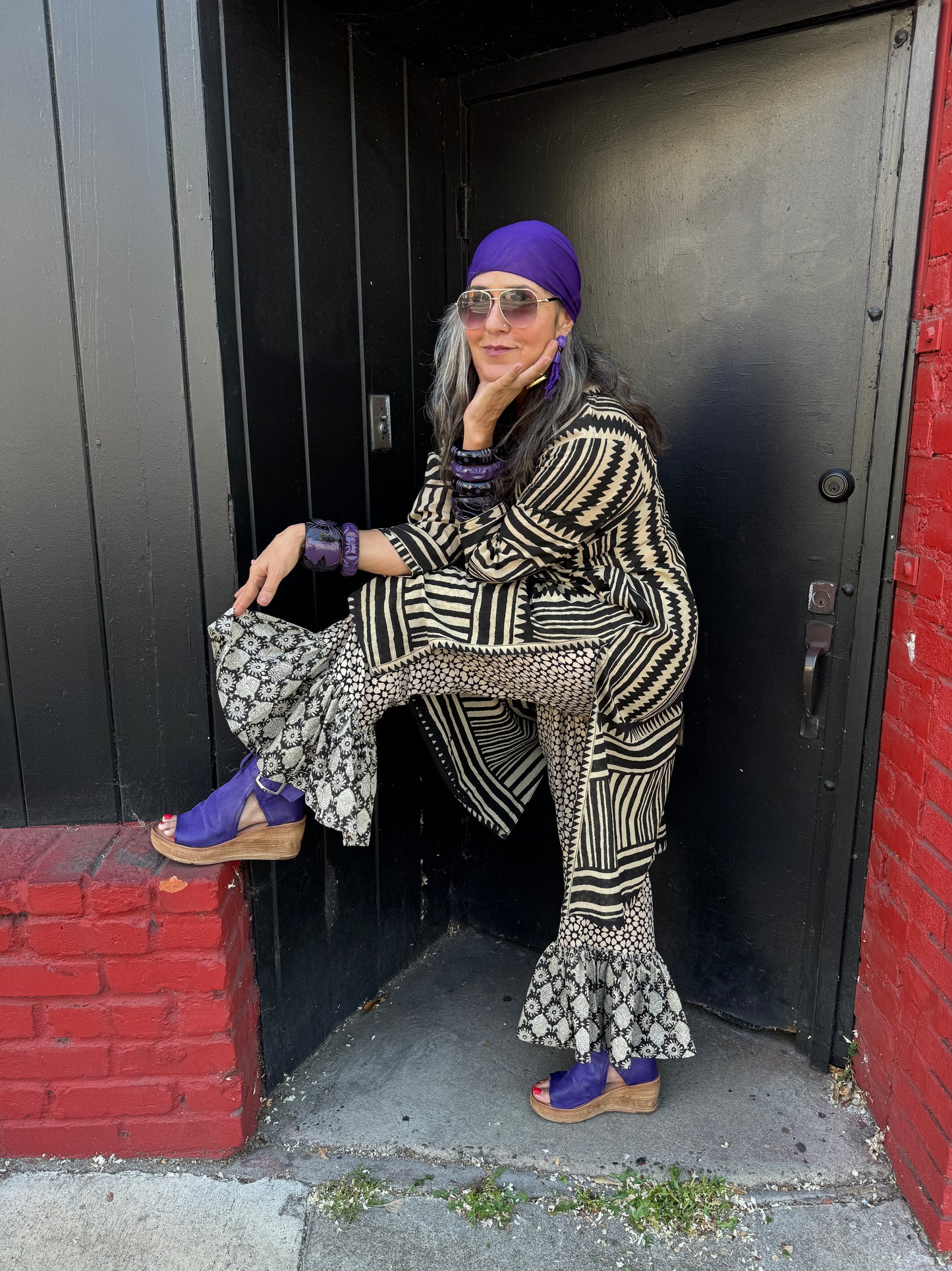B&W MARRAKESH RUFFLE PANTS