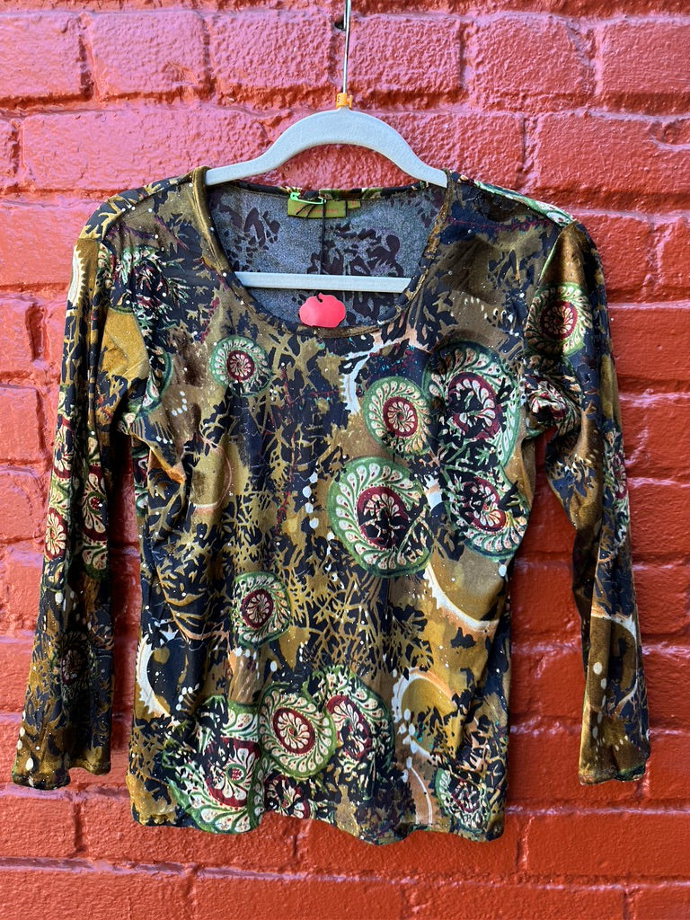 VELVET BURNOUT STRETCH TEE