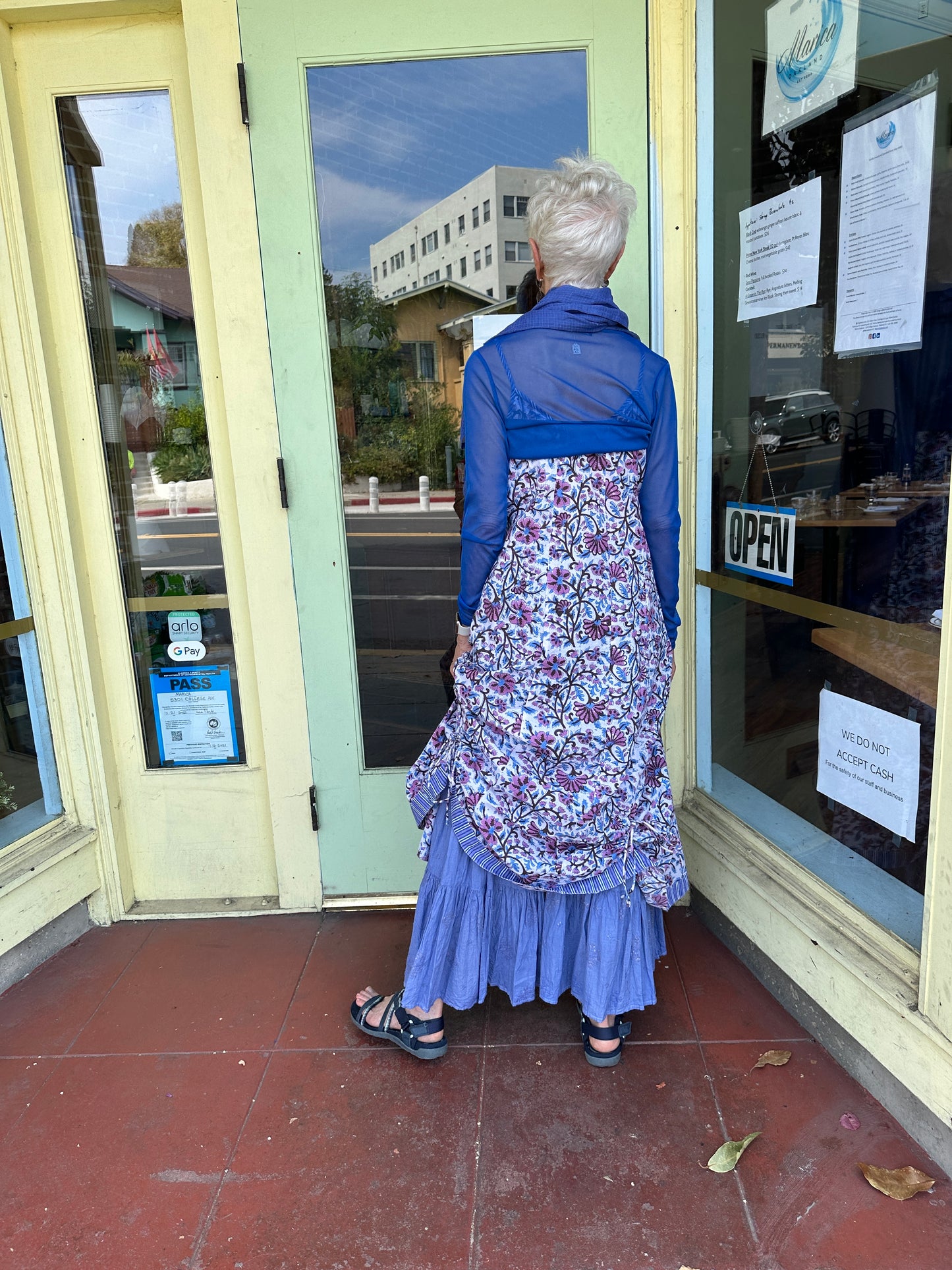 CURTAIN CALL CORNFLOWERS SLIP DRESS